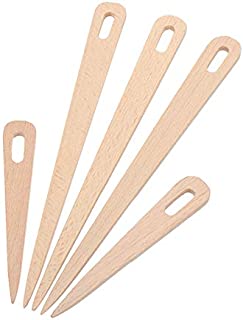 CXKSB Household Products 5pcs DIY Wooden Weaving Shuttle Hand Loom Stick Wooden Shuttle Tapestry Weaving Knit Handcrafts Tool for Making Sweater Scarf Hand Knitting Tools Knitting Needle