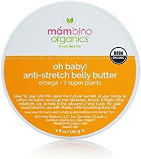 Mambino Organics Oh Baby. Belly Butter - All Natural Anti Stretch Mark Cream, 2.5 Ounces