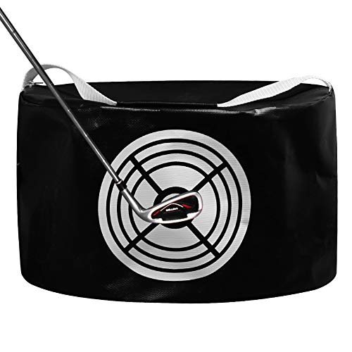 Scott Edward Golf Smash Bag Golf Impact Bag, Power Smash, Hitting Poket, Swing Training Aids, Practice Tool. Waterproof Durable PVC Fabric (Black)