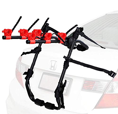 Venzo 3 Bike Rack for Car SUV Universal Carrier - Bicycle Trunk Mount Rear Racks -Sedan, Hatchback, Small SUV