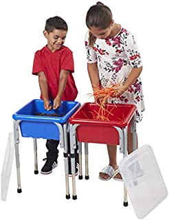 ECR4Kids Sand and Water Adjustable Activity Play Table Center w/ Lids, Small Table GREENGUARD [GOLD] Certified, Sand & Water Sensory Table, Sensory Tubs, Special Needs Toys, Sensory Bins