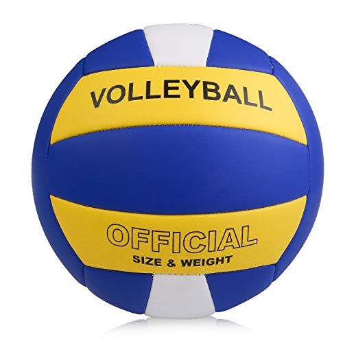 YANYODO Official Size 5 Volleyball, Soft Indoor Outdoor Volleyball for Game Gym Training Beach Play