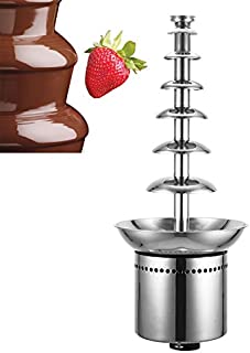 VEVOR Commercial Chocolate Fountain for Weddings Parties Restaurants, 7 Tiers, Silver