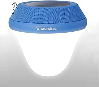 Westinghouse Solar Pool Light,Bluetooth 5W Speaker Solar Floating Lamp Underwater Multi-Color Change LED Lights for Swimming Pool,Pond,Tub or Party Decorations (1 Pack)