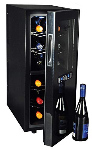 Koolatron Dual Temperature Zone 12-Bottle Thermoelectric Wine Cooler Cellar for Red and White Wine in Home Bar, Kitchen, Apartment, Condo, Cottage