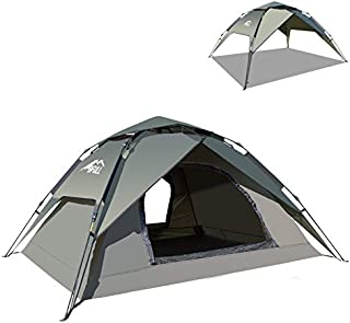 BFULL Camping Tent for 2-3 Persons,Instant Pop Up Tent Dome Waterproof Sun Shelters with Removable Rain Fly,Quick Setup for Family Camping Backpacking Hiking Outdoor