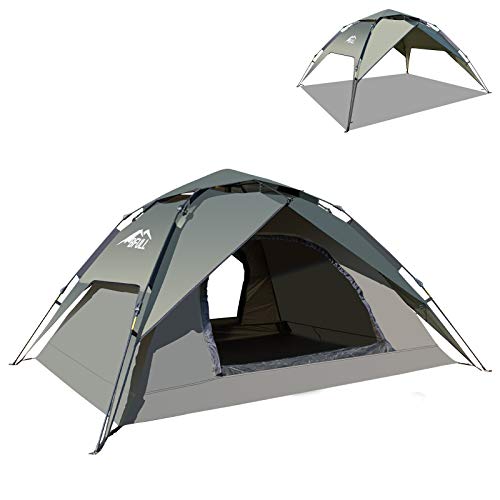 BFULL Camping Tent for 2-3 Persons,Instant Pop Up Tent Dome Waterproof Sun Shelters with Removable Rain Fly,Quick Setup for Family Camping Backpacking Hiking Outdoor