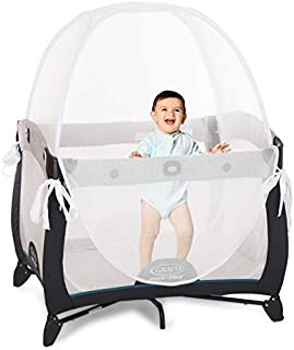 KinderSense - Baby Safety Crib Tent - The Safe Toddler Crib Topper for Playpens Pack N Plays & Mini Cribs to Keep Baby from Climbing Out - Breathable Mesh Pop up Crib Net - Mosquito Net Canopy