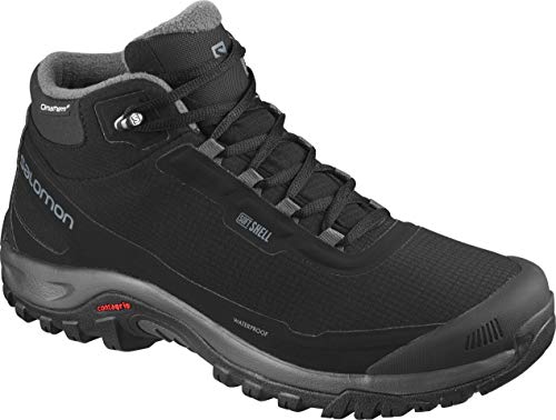 Salomon Men's SHELTER CSWP Snow, Black/Ebony/Black, 9