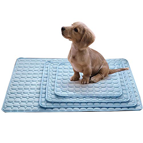 Urijk Dog Cooling Bed Mat for Crate Kennel, Soft Slipcover Breathable Dog Cooling Mat Mattress Pad, Non Toxic & Non Sticking & Skin-Friendly, Dog Cool Bed Liner for Small Medium Large Dogs