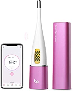 Digital Basal Thermometer, High-Precision Oral Thermometer with Backlit & LCD, 1/100th Degree and Memory Recall Thermometer with APP(iOS & Android) for Nature Family Planning and Fever by Femometer