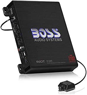 BOSS Audio Systems R1100M Monoblock Car Amplifier - 1100 Watt Amp, 2/4 Ohm Stable, Class A/B, Mosfet Power Supply, Remote Subwoofer Control, Subwoofer Amplifier