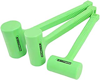 OEMTOOLS 25517 3 Piece Dead Blow Hammer Set, 1/2 Lb., 1 Lb., and 2 Lb., Non Marring Mallet, Automotive Hammer, Non-Slip Grip, Steel-Shot Filled for More Force