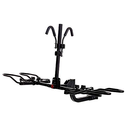 KAC Overdrive Sports K2 2 Hitch Mounted Rack 2-Bike Platform Style Carrier for Standard, Fat Tire, and Electric Bicycles  60 lbs/Bike Heavy Weight Capacity  Smart Tilting  RV Use Prohibited