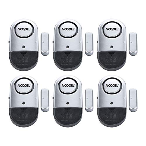 Window Door Alarm 6 Pack, NOOPEL 120DB Magnetic Pool Alarm for Doors and Windows, Burglar Intruder Entry Alert for Kids Toddlers Personal Safety