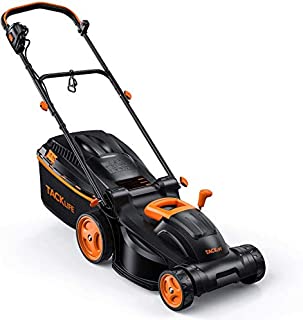 TACKLIFE Electric Lawn Mower, 10 Amp Lawn Mower, 6 Mowing Heights Options, 3 Control Heights Selections, Easy Folding for Space Saving, 98% Grass Collection Rate, 10.5Gal Grass Box