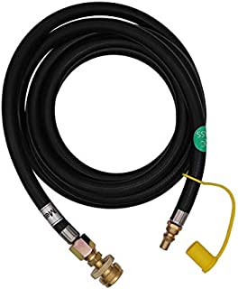 Meter Star 12 Ft Quick Connect Liquid Propane Hose for RV to Hook Up Portable Camping BBQ Grill,Quick-Change Connection Convert to 3/8 Female Flare Hose for 1lb Tank Regulator