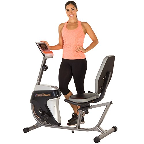 Fitness Reality R4000 Magnetic Tension Recumbent Bike with Workout Goal Setting Computer