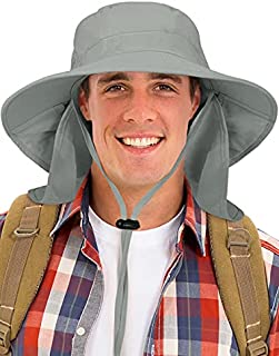 Catalonia Wide Brim Hat for Men,Outdoor Sun Protection Hat with Neck Flap Cover for Fishing Hiking Camping Hunting Boating Safari Gardening Working