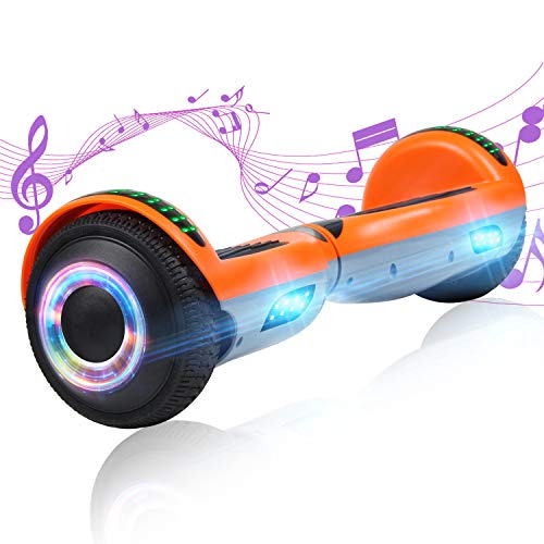 YHR Hoverboards UL2272 Certified with Wireless Bluetooth Speaker LED Wheel 6.5inch Self Balancing Hoverboard for Kids