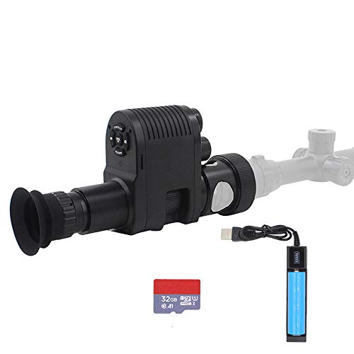 Megaorei 3 Integrated 720p Digital Night Vision Rifle Scope Monocular Add on Hunting Camera DVR Camcorder with Built-in 850nm Infrared IR Flashlight (with 32G TF Card and Battery)