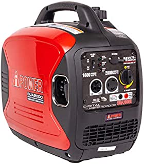 A-iPower SUA2000iV 2000 Watt Portable Inverter Generator Gas Powered, Small with Super Quiet Operation for Home, RV, or Emergency