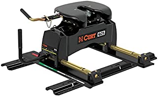 CURT 16666 Q25 5th Wheel Slider Hitch with Base Rails for Short Bed Trucks, 24,000 lbs ,Black