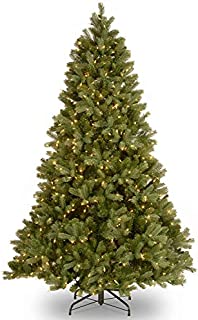 National Tree Company'Feel Real' Pre-lit Artificial Christmas Tree | Includes Pre-strung White Lights and Stand | Downswept Douglas Fir - 6.5 ft