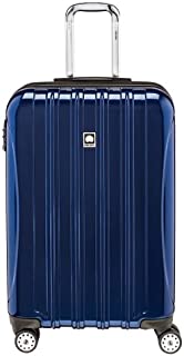 DELSEY Paris Helium Aero Hardside Expandable Luggage with Spinner Wheels, Blue Cobalt, Checked-Medium 25 Inch