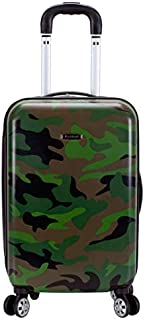 Rockland Safari Hardside Spinner Wheel Luggage, Camouflage, Carry-On 20-Inch