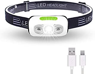 500 Lumens USB Rechargeable Headlamp,Lightweight,Super Bright LED Running Headlamp for Runner,Rainstorm Waterproof,Hoxida LED Headlight Flashlight With Sensor Switch - Built-in Battery