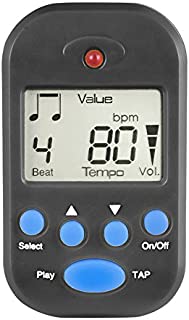 Luvay Digital Metronome - Mini Portable, Multifunctional, Clip on, Beat Tempo - with Battery for Piano, Guitar, Violin, Drum, Flute etc. (Black)