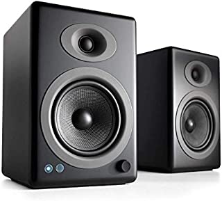 Audioengine A5+ Plus Wireless Speaker | Desktop Monitor Speakers | Home Music System aptX HD Bluetooth,150W Powered Bookshelf Stereo Speakers, AUX Audio, USB, RCA Inputs/Outputs, 24-bit DAC (Black)