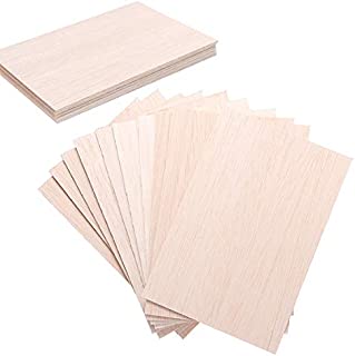 Balsa Wood Sheets, 15 Pack Natural Unfinished Wood DIY Wood Board for DIY for House Aircraft Ship Boat Arts and Crafts, School Projects, Wooden DIY Christmas Ornaments (150x100x2mm)