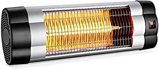 Infrared Patio Heater, Electric Wall-Mounted Heater W/ LCD Display, Indoor/Outdoor Infrared Heater for Garage Backyard, 1500W Adjustable Thermostat, 3 Seconds Instant Warm, Waterproof IP34 Rated