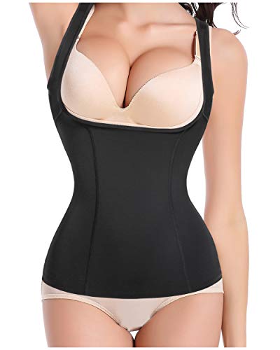 Gotoly Women's Body Shaper Slimming Vest Tummy Fat Burner Shapewear (Black, Small)