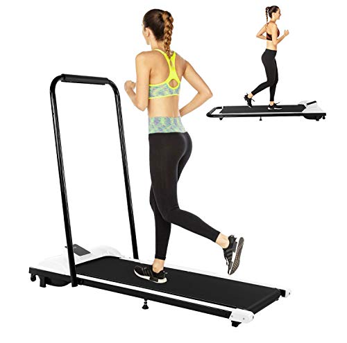 Folding Under Desk Treadmills for Home, Electric Treadmill Exercise Machine & Home Quiet Running Walking, Heavy Duty Treadmill Jogging Fitness Folding Equipment, 0.5-4 MPH and P01-P12 Program (Black)