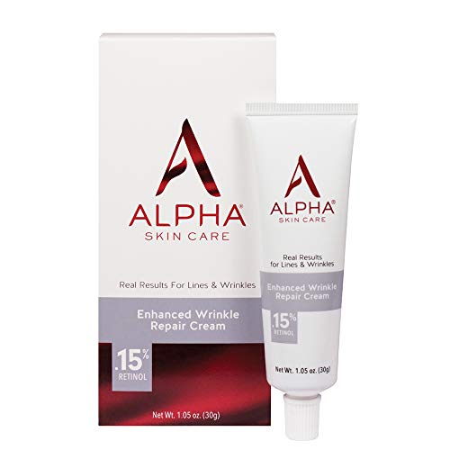 Alpha Skin Care Enhanced Wrinkle Repair Cream | Anti-Aging Formula | 0.15% Retinol | Vitamin A, C & E | Reduces the Appearance of Lines & Wrinkles |For All Skin Types | 1.05 Oz