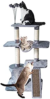 Catry, Cat Tree with Build-in Scratching Pad for Kittens, Brown (CT18537)