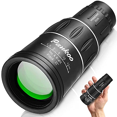 Pankoo 16X52 Monocular Telescope, High Power Prism Compact Monoculars for Adults Kids HD Monocular Scope for Bird Watching Hunting Hiking Concert Travelling