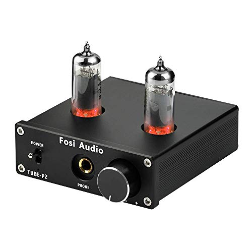 Headphone Amplifier Vacuum Tube Headphone Amp Mini Hi-Fi Stereo Audio with Low Ground Noise Output Protection Fosi Audio P2