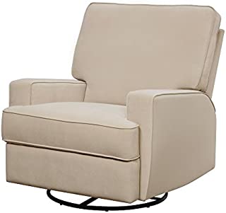 Baby Relax Rylan Swivel Glider Recliner Chair, Modern Furniture, Beige