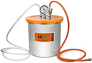 BACOENG 3 Gallon Stainless Steel Resin Trap Vacuum Degassing Chamber (3 Gallon/1.2 QT/2 QT Available)