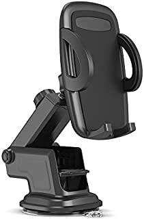 Maxboost DuraHold Series Car Phone Mount for iPhone 12 11 Pro Max Xs XR X 8 7 Plus SE,Galaxy S20 Ultra S10 S10+ S10e,Note 10,LG,Huawei,Pixel[Washable Sticky Gel Pad/Extendable Holder Arm (Upgrade)]