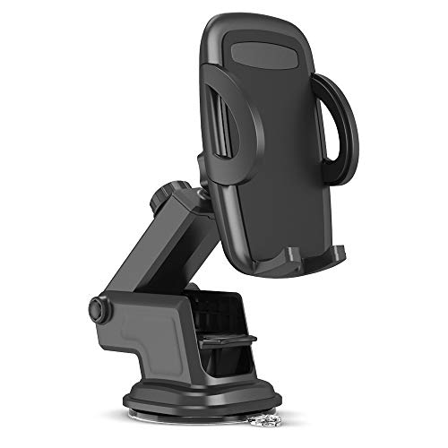 Maxboost DuraHold Series Car Phone Mount for iPhone 12 11 Pro Max Xs XR X 8 7 Plus SE,Galaxy S20 Ultra S10 S10+ S10e,Note 10,LG,Huawei,Pixel[Washable Sticky Gel Pad/Extendable Holder Arm (Upgrade)]