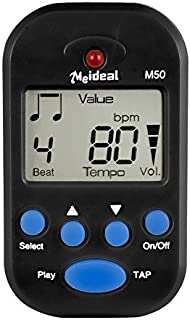 Metronome,Digital Metronome,Electronic Metronome,Clip On With Battery,Suitable for Piano,Violin,Guitar,Drum,Running,Dancing - Black