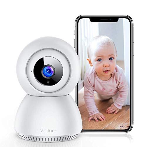 Baby Monitor, Victure 1080P HD Baby Monitor with Camera, Smart Motion Tracking and Sound Detection, 2.4G WiFi Home Security Camera Indoor IP Surveillance Pet Camera with Night Vision, 2-Way Audio