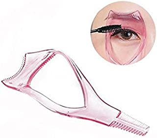 2PCS Pink Plastic Makeup Upper Lower Eye Lash Mascara Applicator Guard With Lah Comb Eyelashes Curlers Shields Applicators