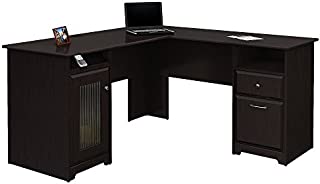 Bush Furniture Cabot L Shaped Computer Desk in Espresso Oak