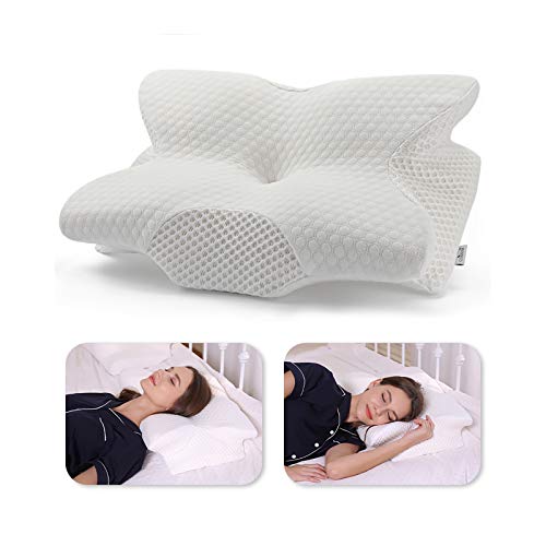 Coisum Back Sleeper Cervical Pillow - Memory Foam Pillow for Neck and Shoulder Pain Relief - Orthopedic Contour Ergonomic Pillow for Neck Support with Breathable Cover